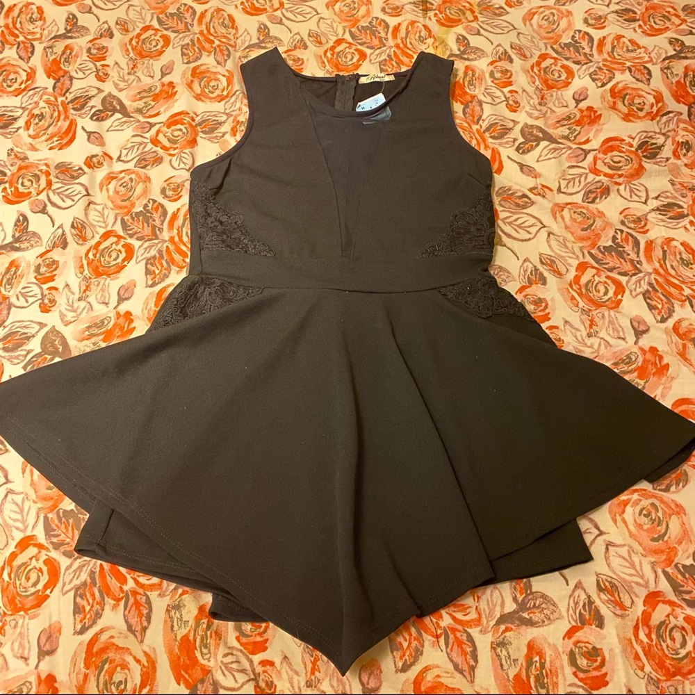 NWT Ritual Black Lace Cut Out Romper